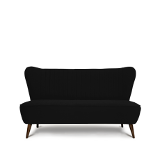 soho™ ikili siyah retro kanepe
