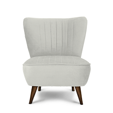 soho™ retro berjer beyaz resmi