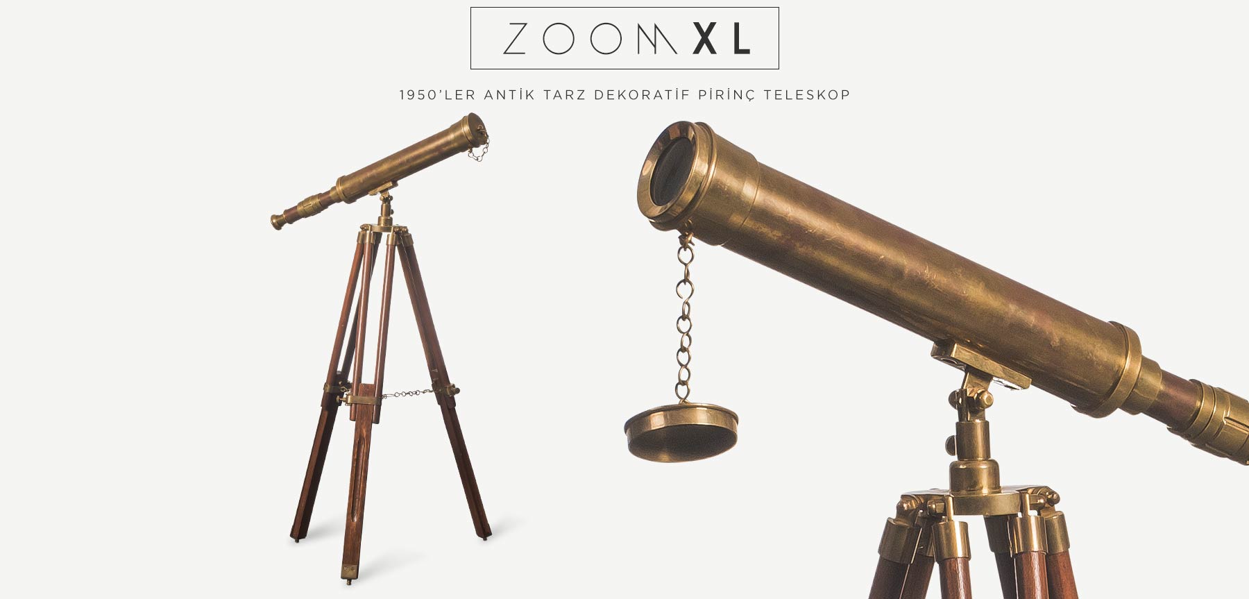 zoom xl antik pirinç teleskop resmi