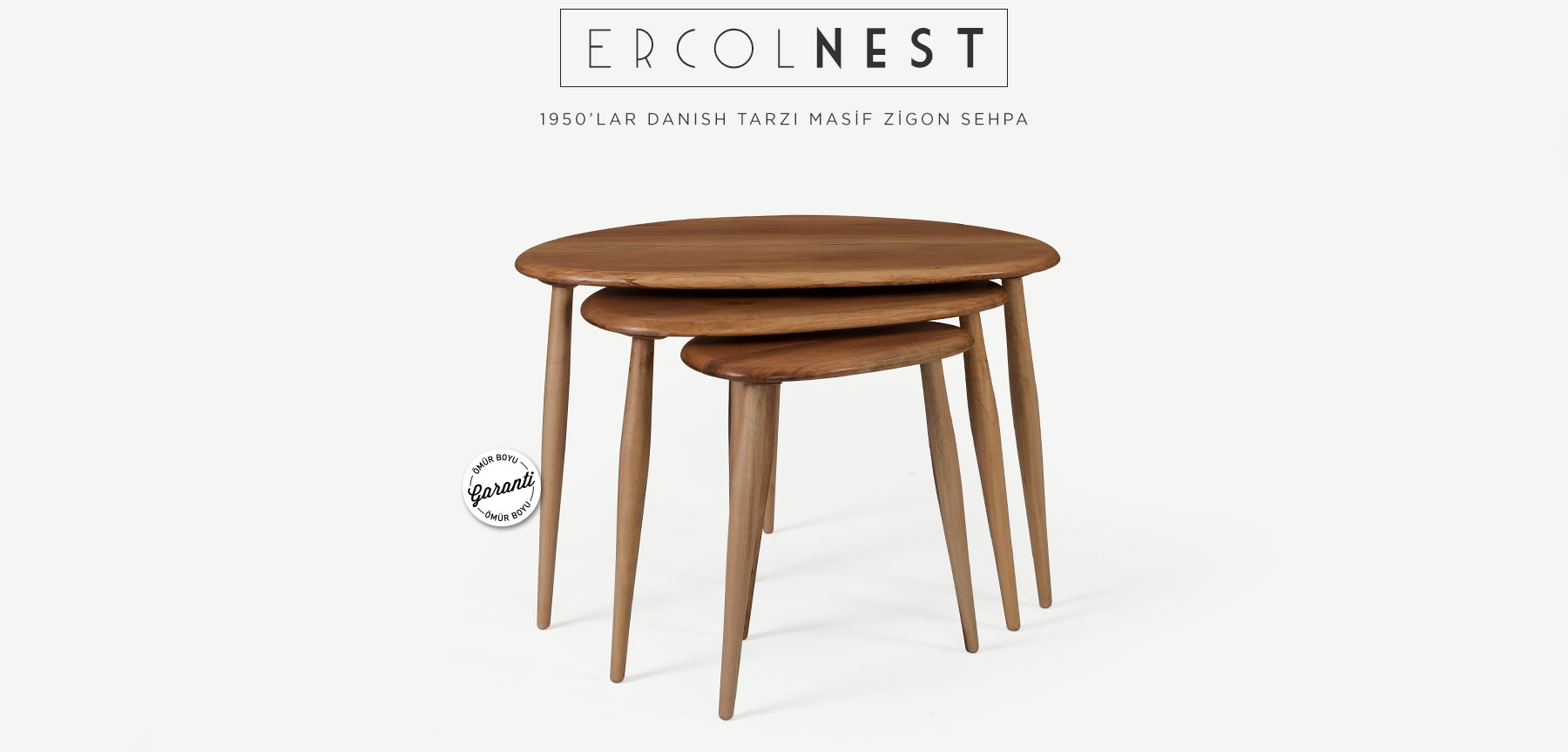 ercol "nest of table" zigon sehpa resmi