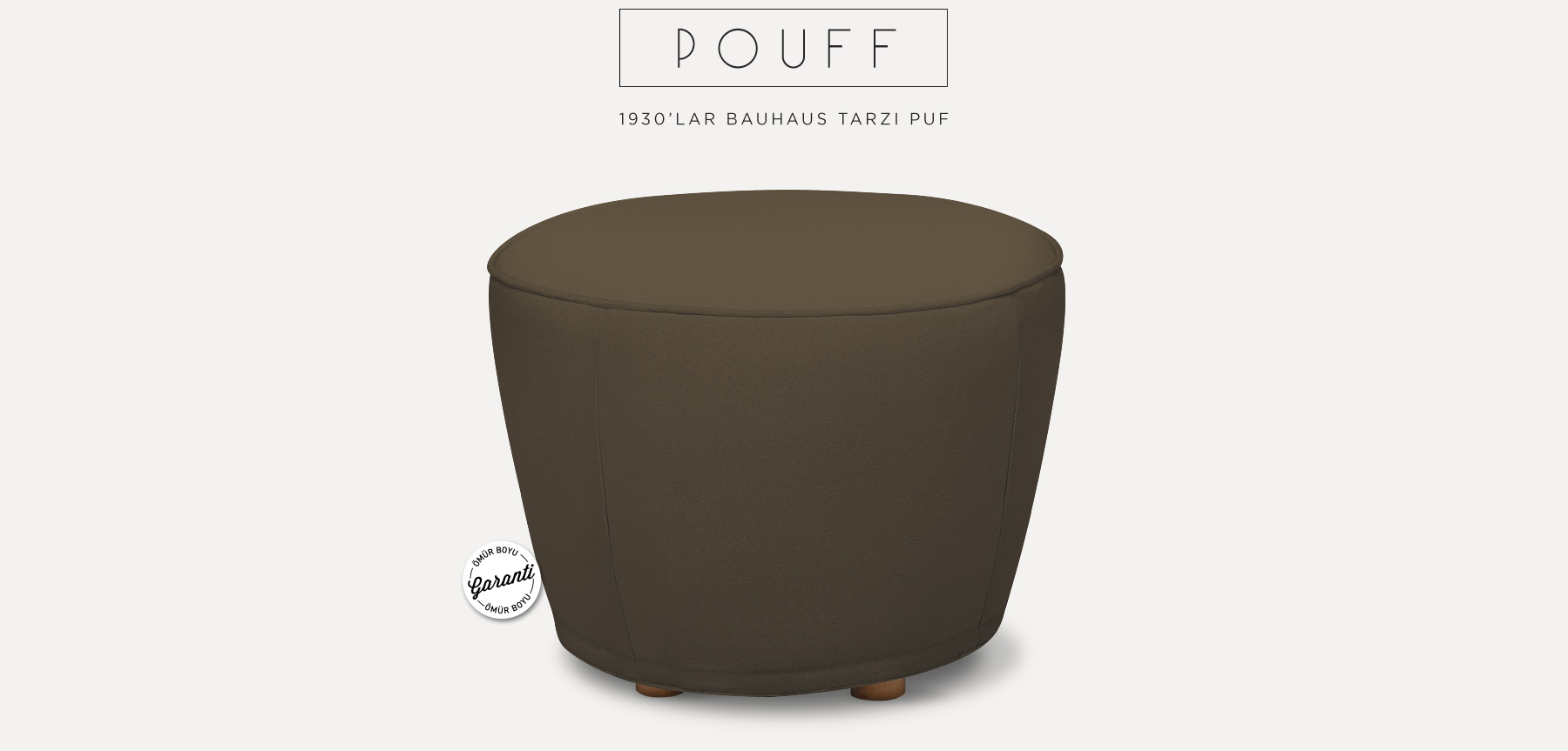 neoretro™ pouff puf kahverengi resmi