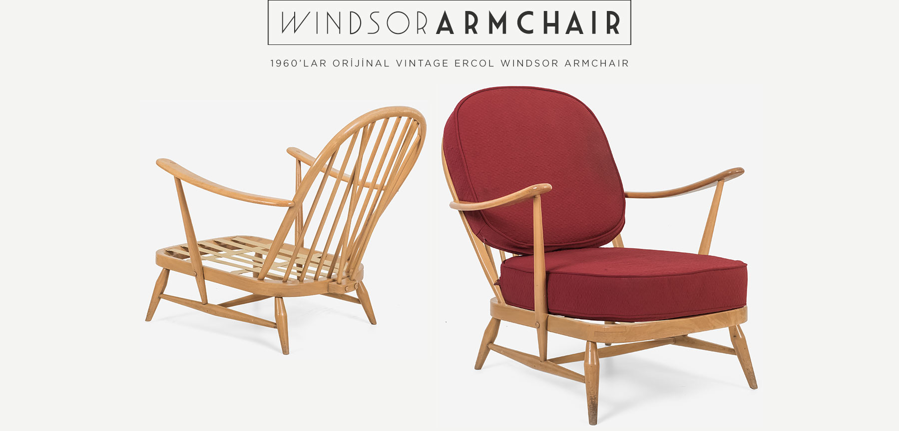 ercol vintage windsor armchair resmi