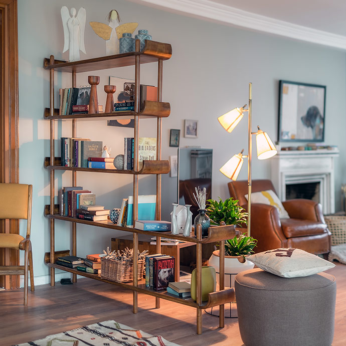 fifties midcentury kitaplık masif