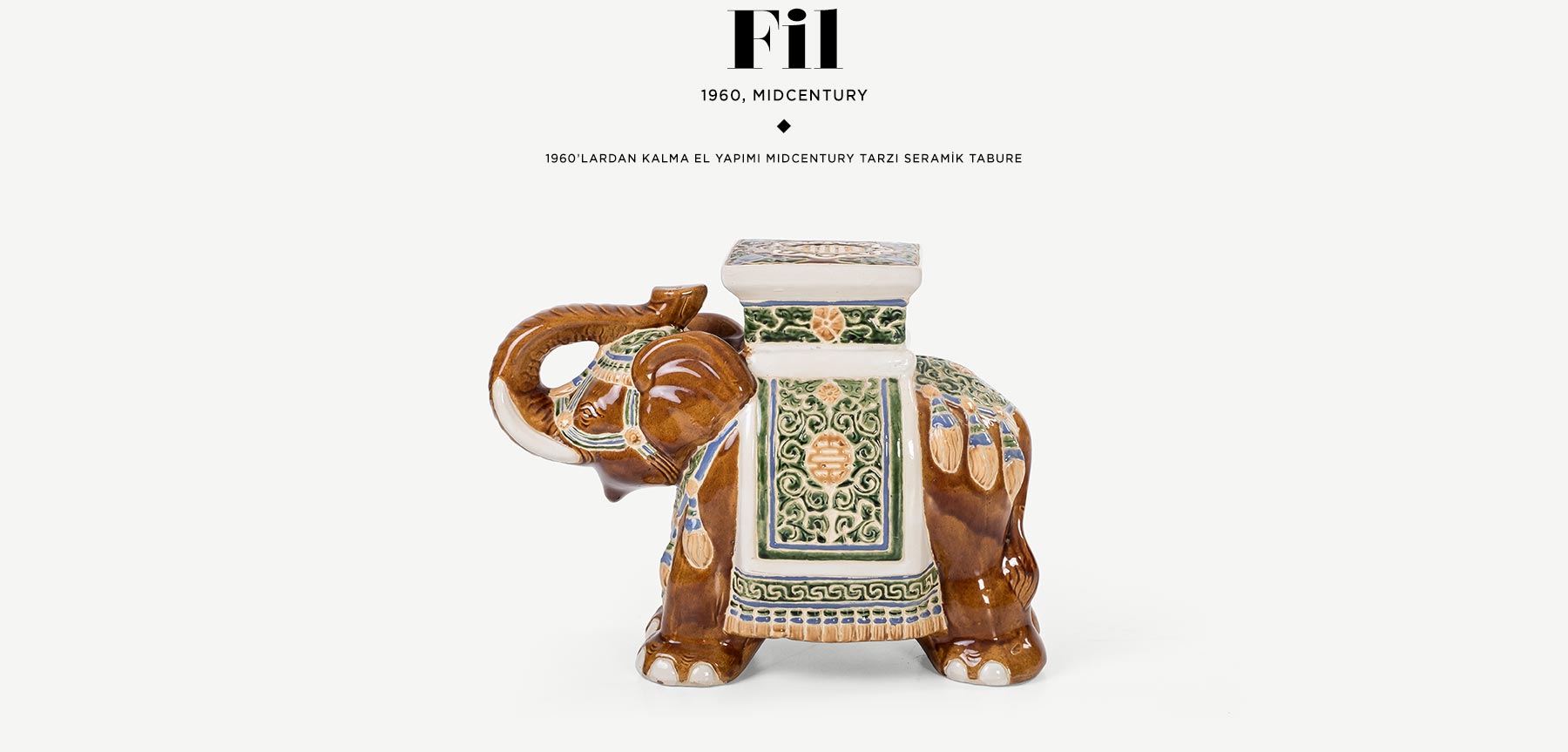 fil seramik midcentury tabure resmi