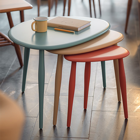 ercol "nest of table" zigon sehpa resmi
