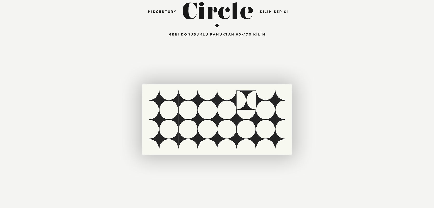 midcentury circle kilim serisi resmi