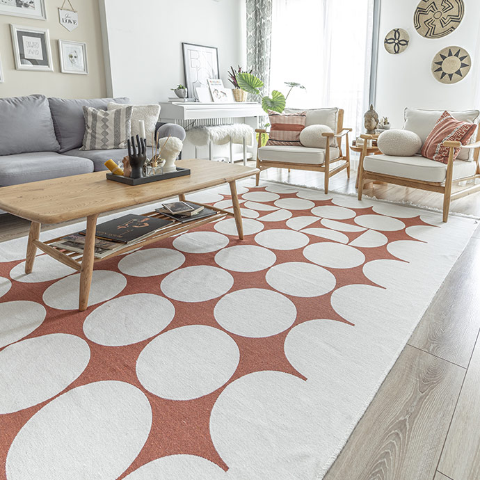 midcentury circle kilim serisi resmi