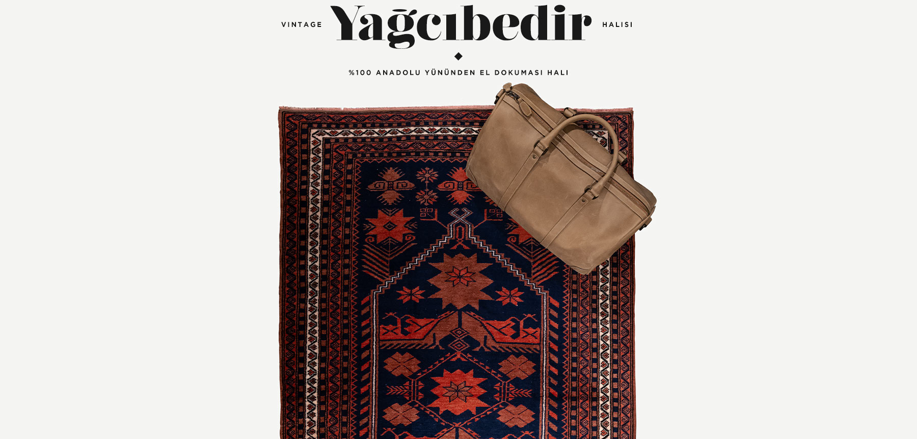 vintage yağcıbedir halısı 1,97 m2 resmi