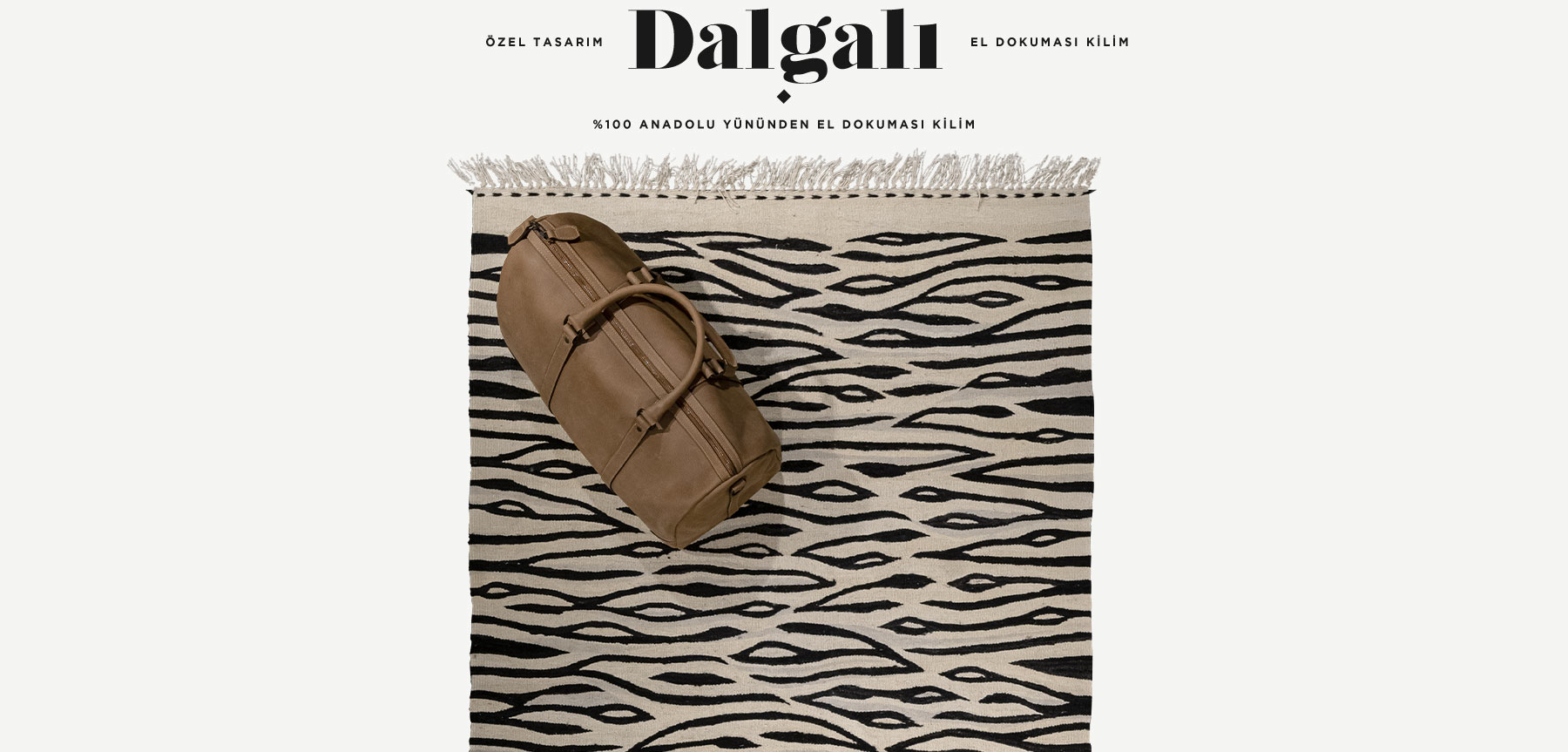 dalgalı el dokuması kilim 2,15 m2 resmi