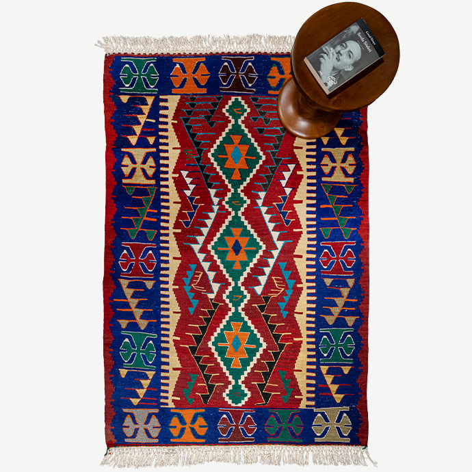 uşak el dokuması kilim 2,03 m2 resmi