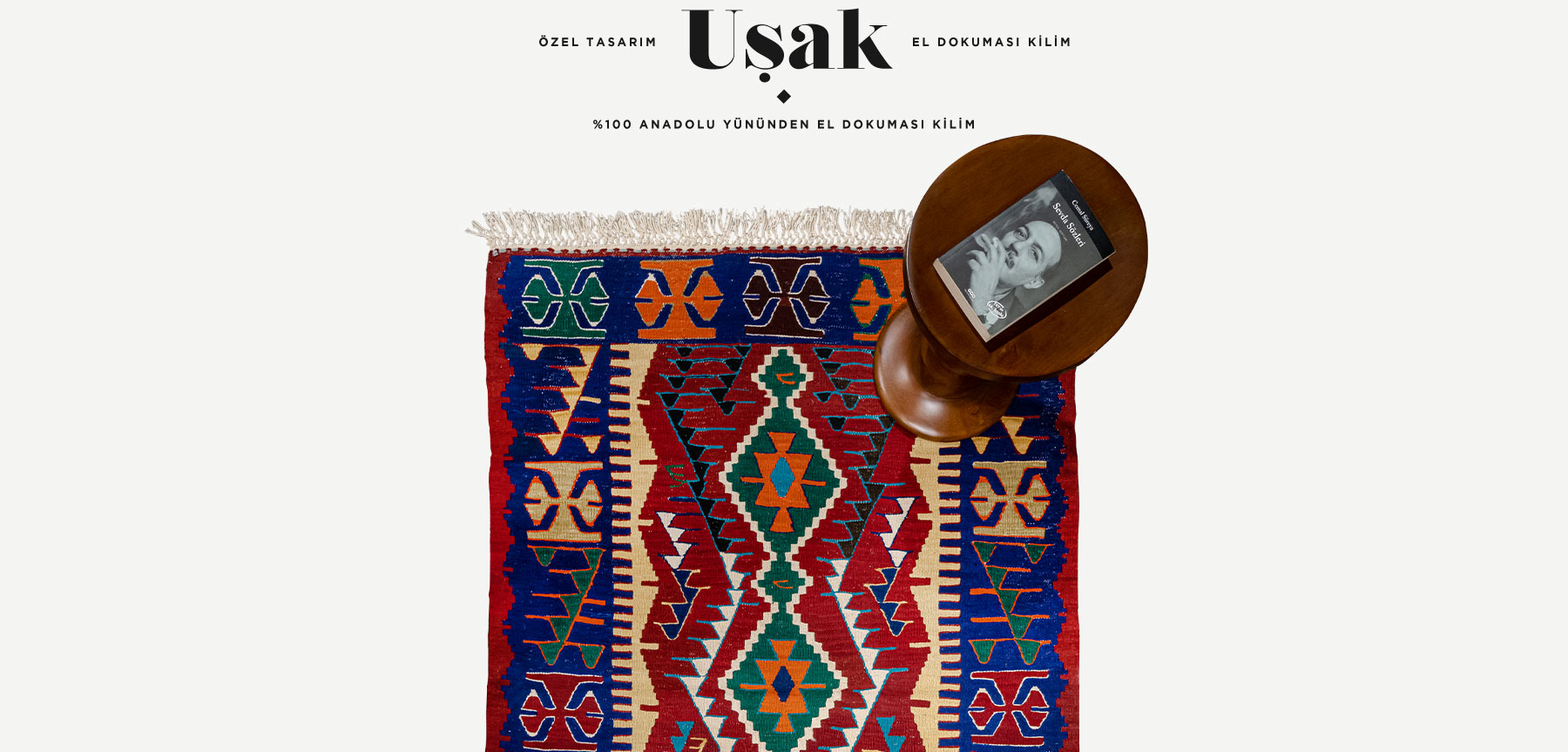 uşak el dokuması kilim 2,03 m2 resmi