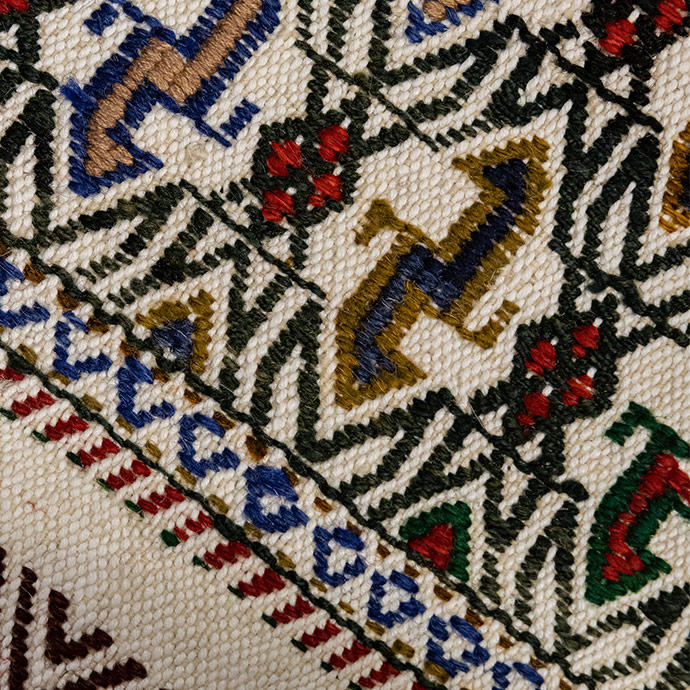 vintage konya cicim el dokuması kilim 2,57 m2 resmi