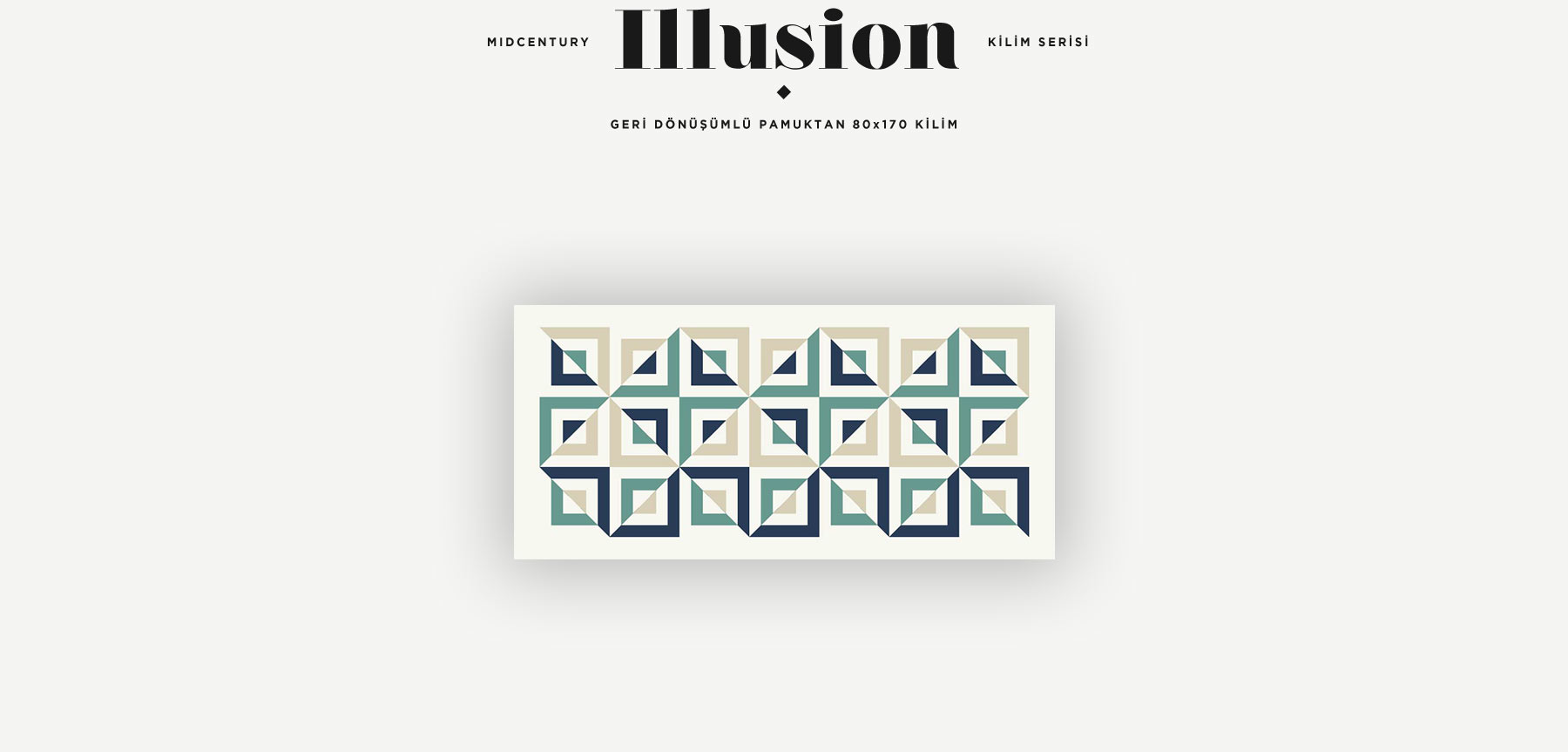 midcentury ıllusion kilim serisi resmi