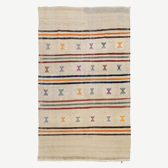 vintage salihli cicim el dokuması kilim 3,06 m2 resmi