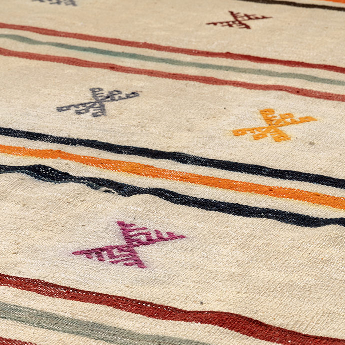 vintage salihli cicim el dokuması kilim 3,06 m2 resmi