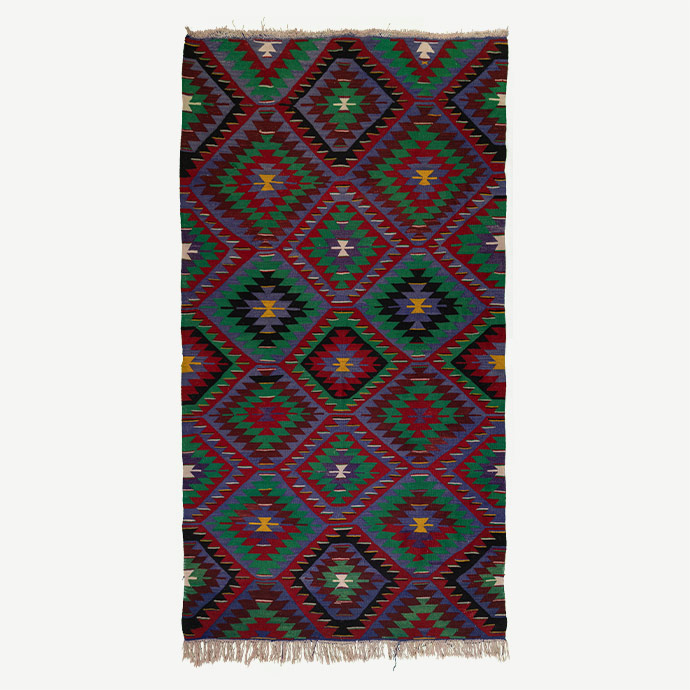 vintage uşak el dokuması kilim 6,53 m2 resmi