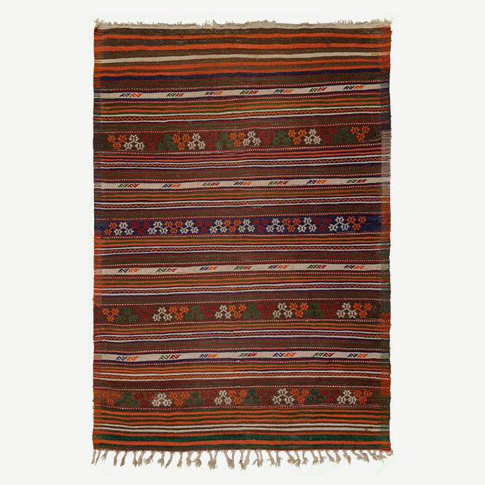 vintage çanakkale cicim el dokuması kilim 4,66 m2 resmi