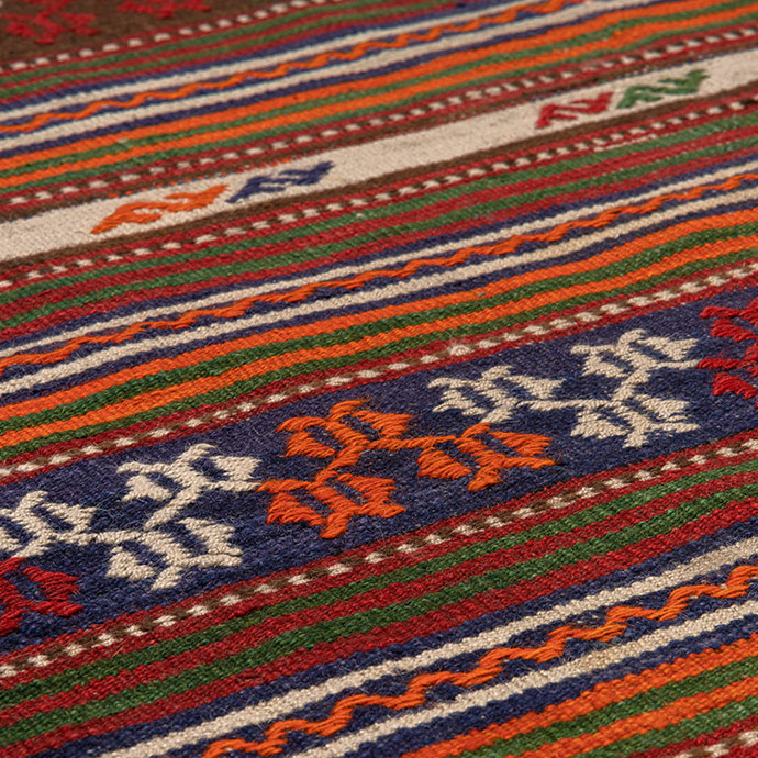 vintage çanakkale cicim el dokuması kilim 4,66 m2 resmi