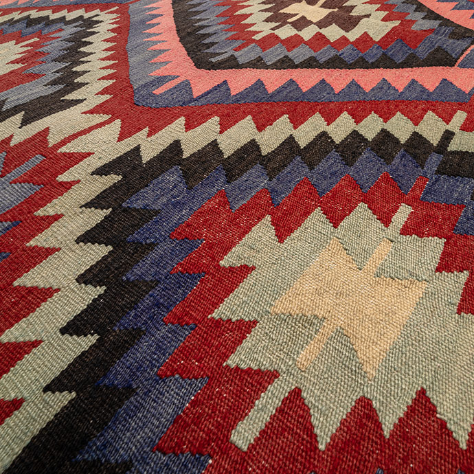 vintage denizli el dokuması kilim 5,18 m2 resmi