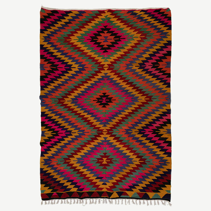 vintage antalya el dokuması kilim 5,44 m2 resmi