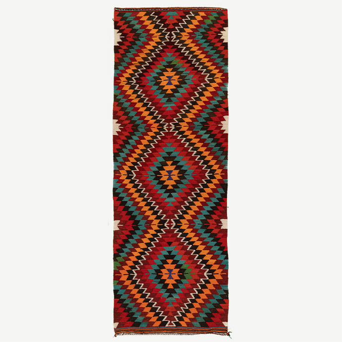 vintage mersin anamur el dokuması kilim 2,83 m2 resmi