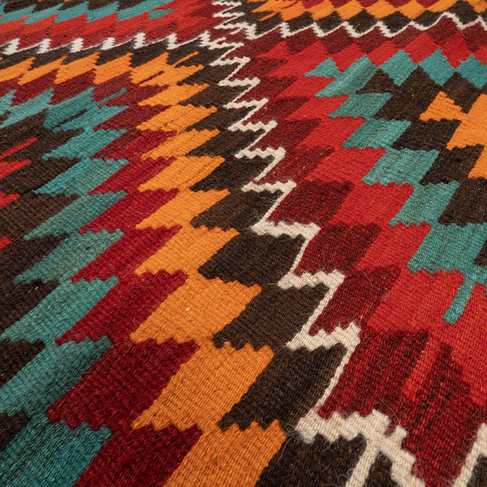 vintage mersin anamur el dokuması kilim 2,83 m2 resmi