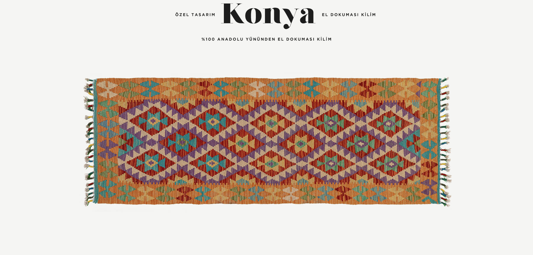 konya el dokuması kilim 1,47 m2 resmi