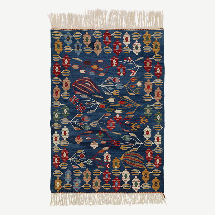 denizli sarıgöl buğdaylı el dokuması kilim 2,49 m2 resmi