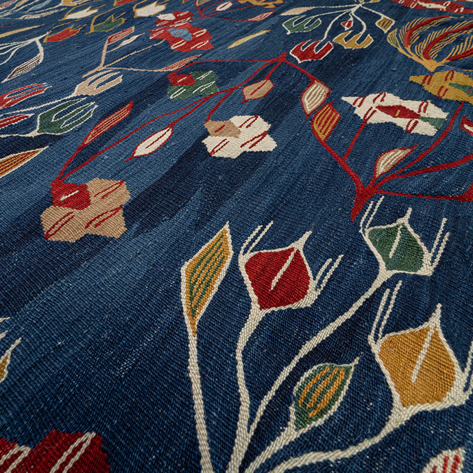 denizli sarıgöl buğdaylı el dokuması kilim 2,49 m2 resmi