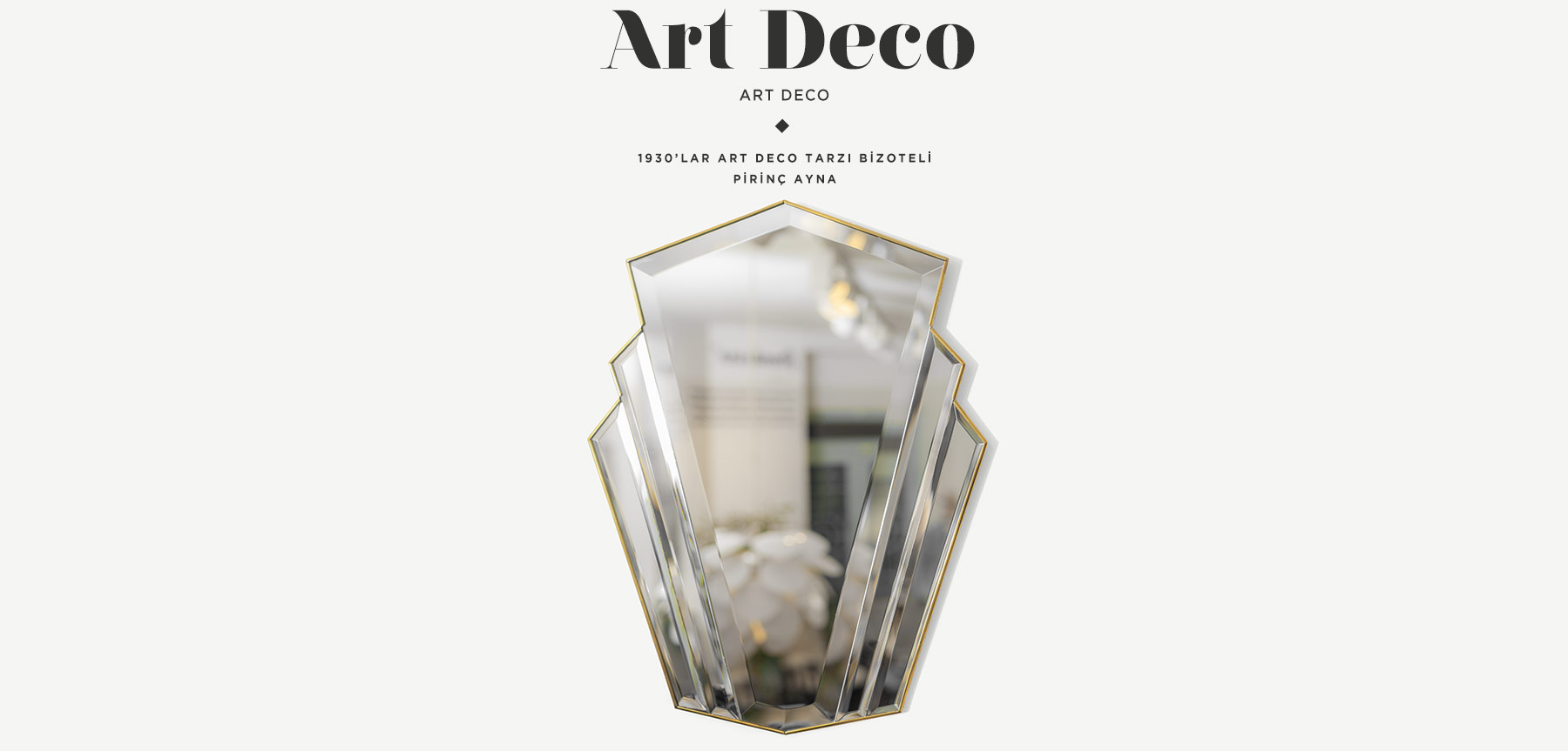 art deco 55x75 cm ayna resmi