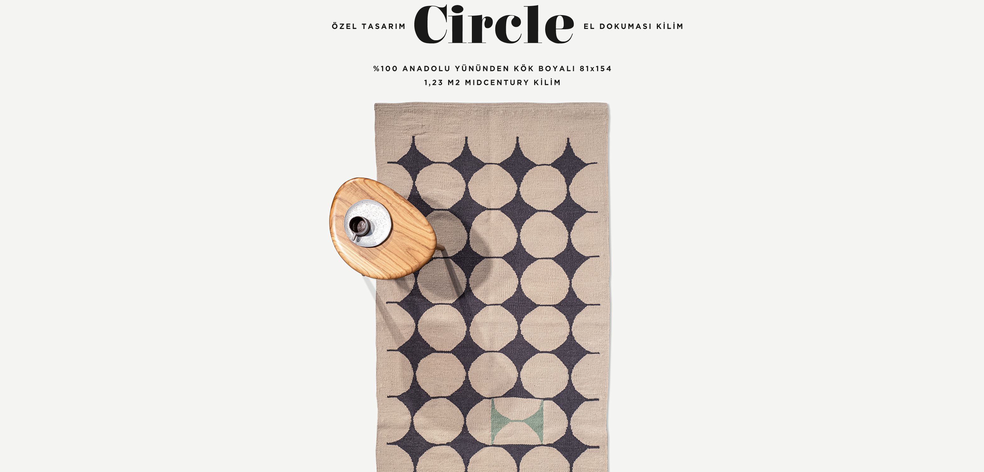 circle el dokuması kilim 81x154, 1,23 m2 resmi