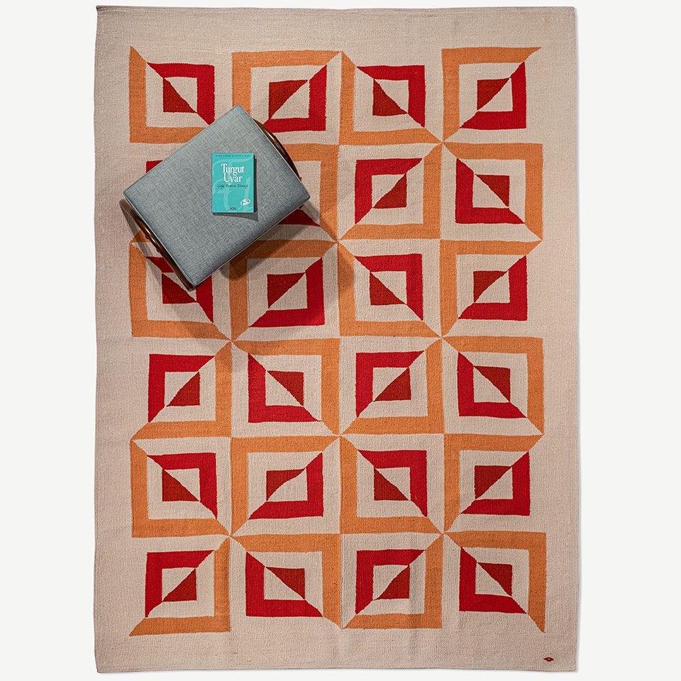 illusion el dokuması kilim 172x236, 4,10 m2 resmi