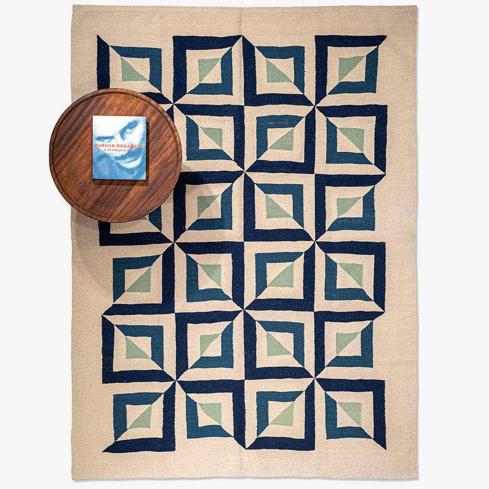 illusion el dokuması kilim 170x232, 4 m2 resmi