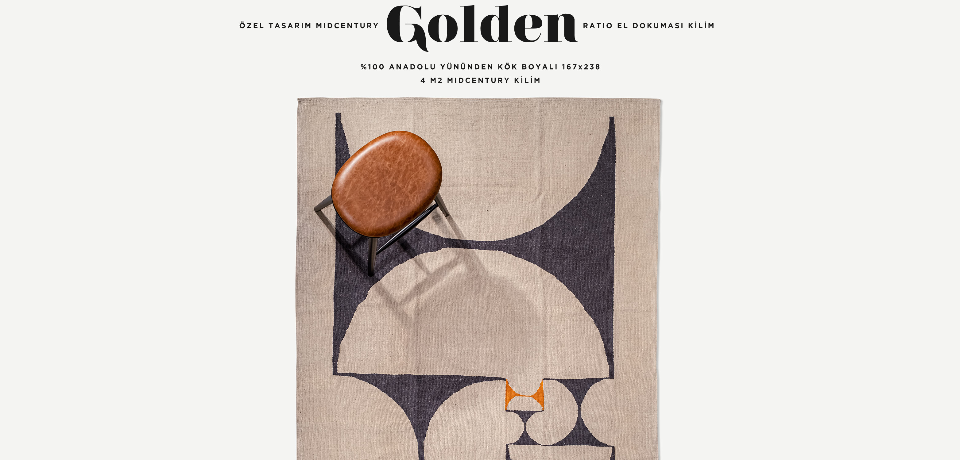 golden ratio el dokuması kilim 167x238, 4 m2 resmi