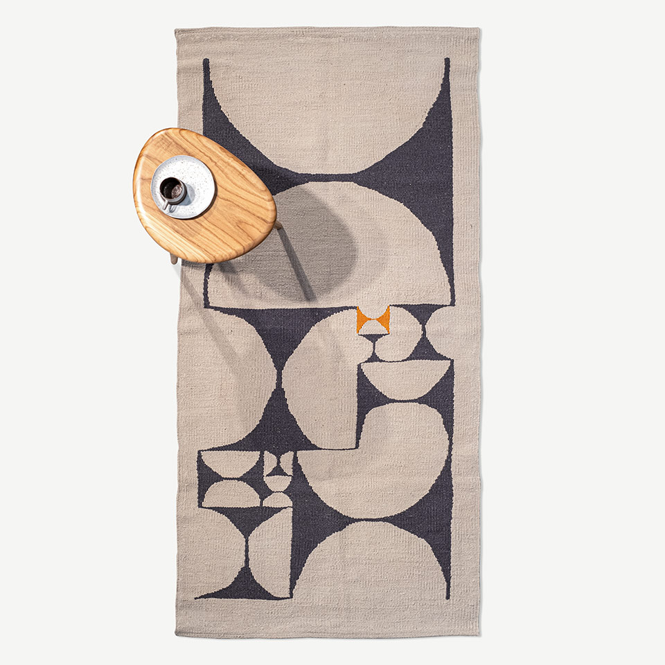 golden ratio el dokuması kilim 81x163, 1,32 m2 resmi