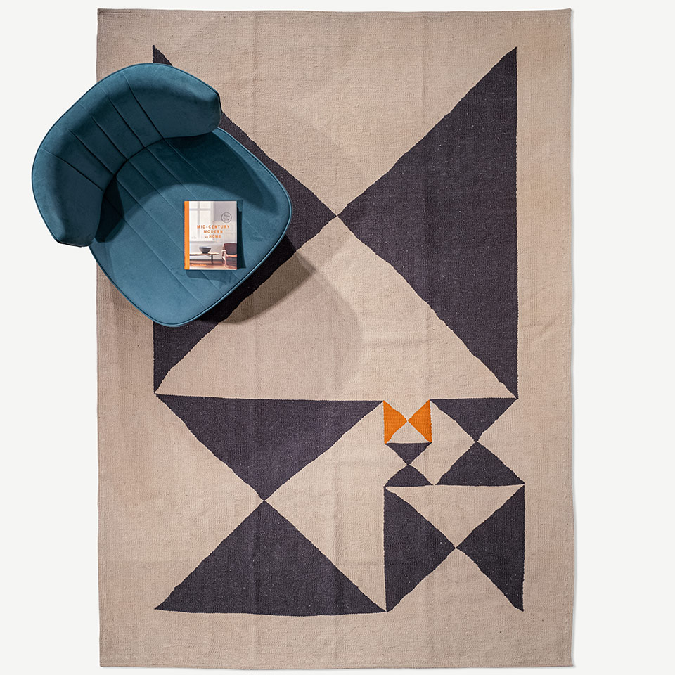 cross golden ratio el dokuması kilim 170x235, 4 m2 resmi