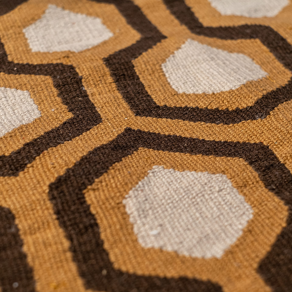 honeycomb el dokuması kilim 80x155, 1,24 m2 resmi