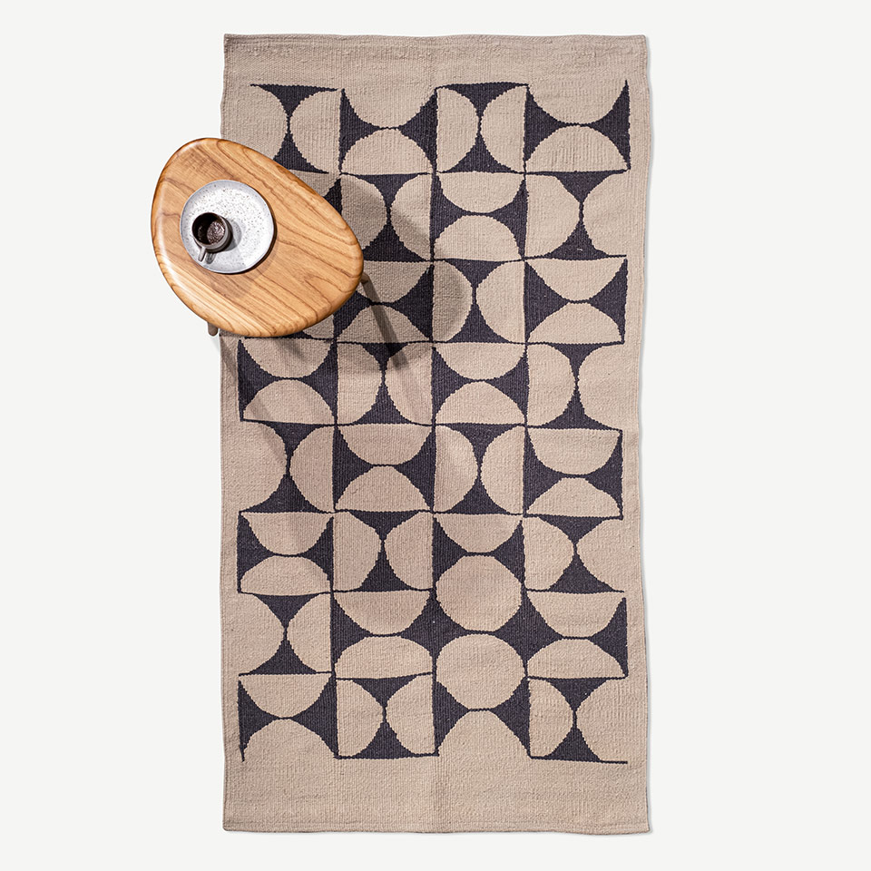 square el dokuması kilim 70x145, 1,10 m2 resmi