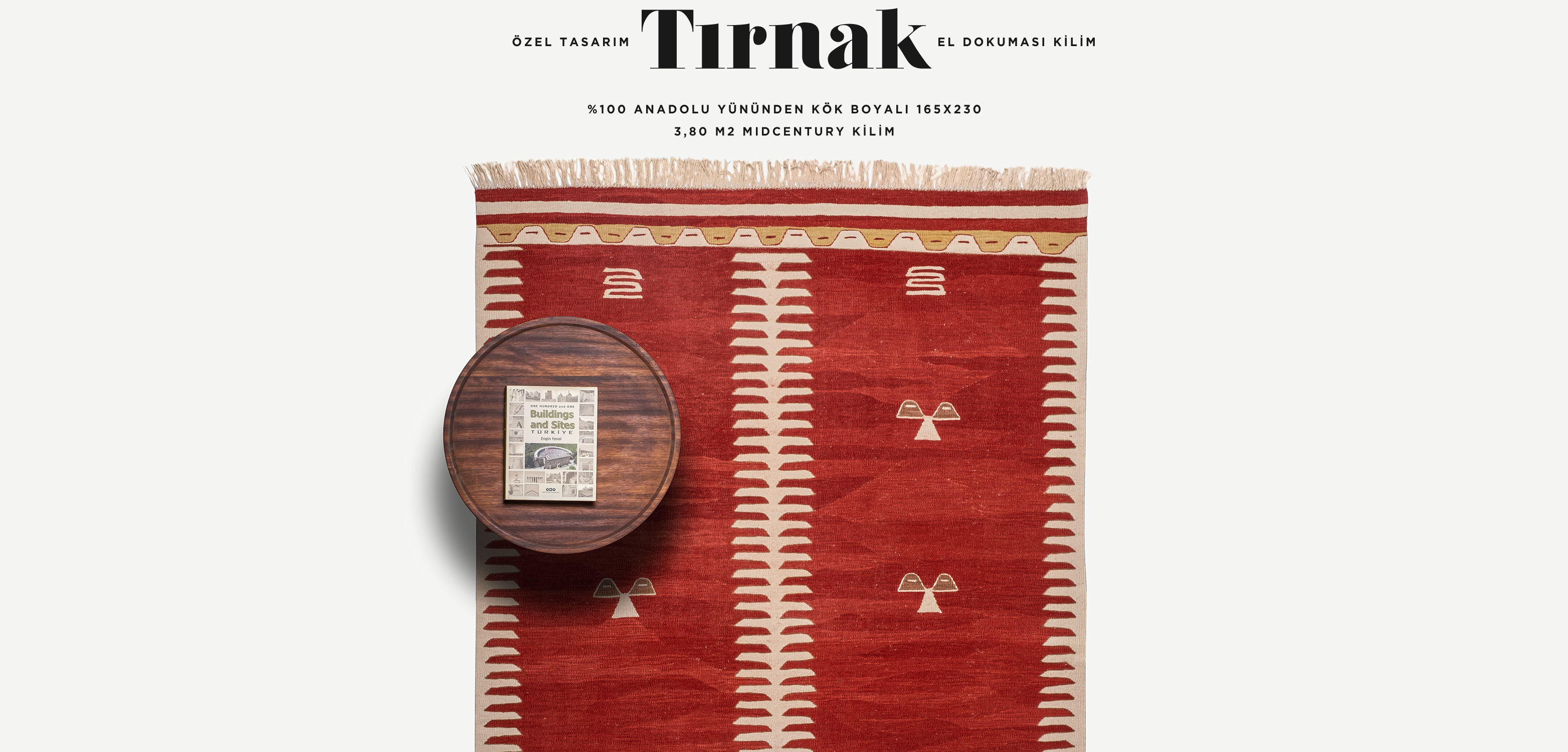 tırnak el dokuması kilim 3,80 m2 resmi