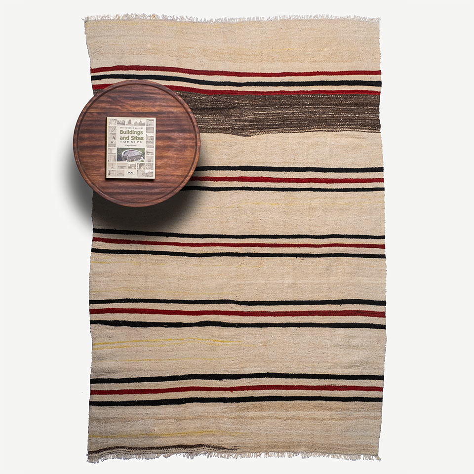 çizgili el dokuması kilim 3,20 m2 resmi