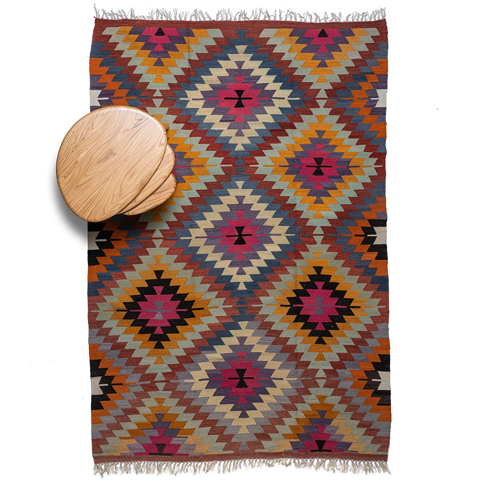 vintage antalya el dokuması kilim 4,75 m2