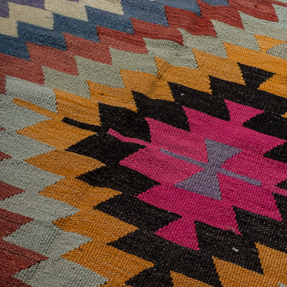 vintage antalya el dokuması kilim 4,75 m2 resmi