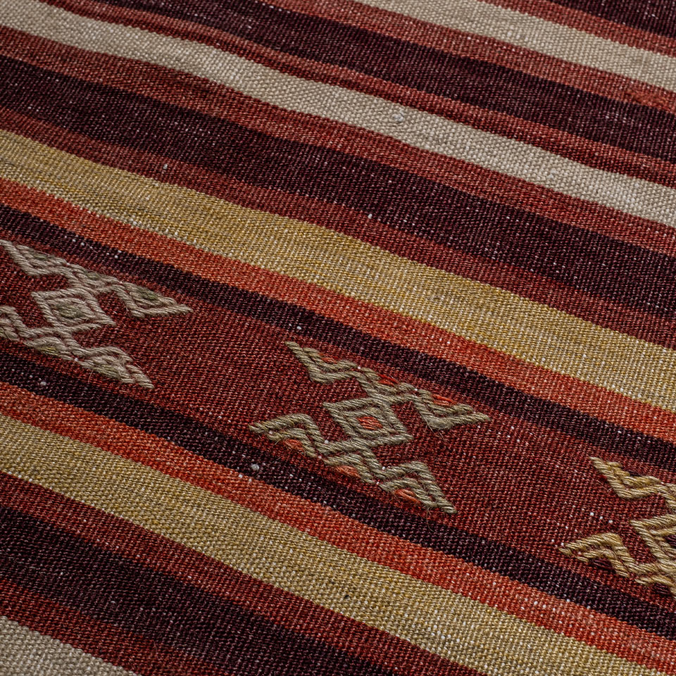 vintage manisa selendi el dokuması yolluk kilim 1,92 m2 resmi