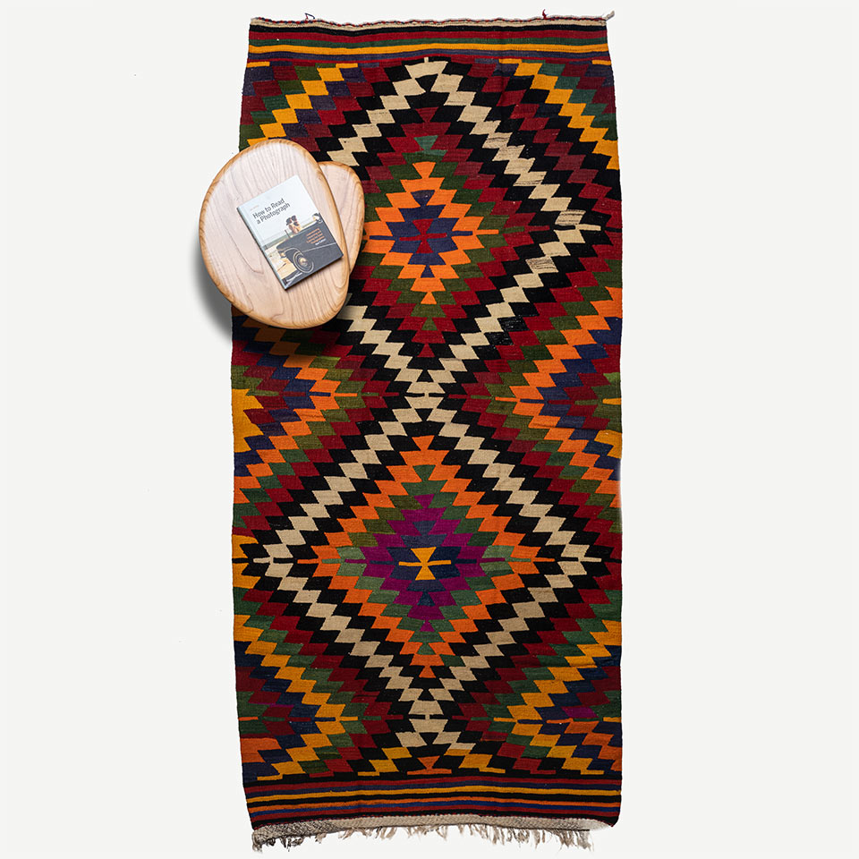 vintage antalya el dokuması kilim 4,54 m2 resmi
