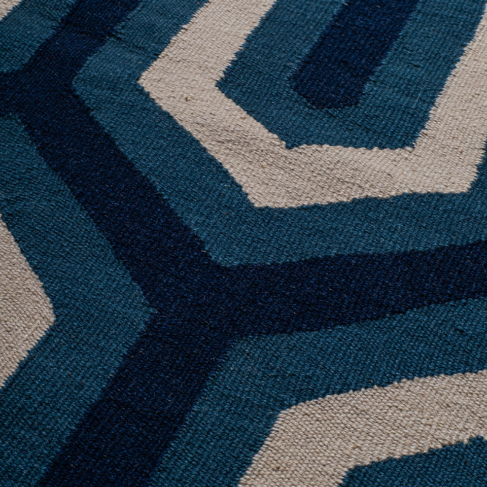 ziggurat el dokuması kilim 174x234, 4,10 m2 resmi