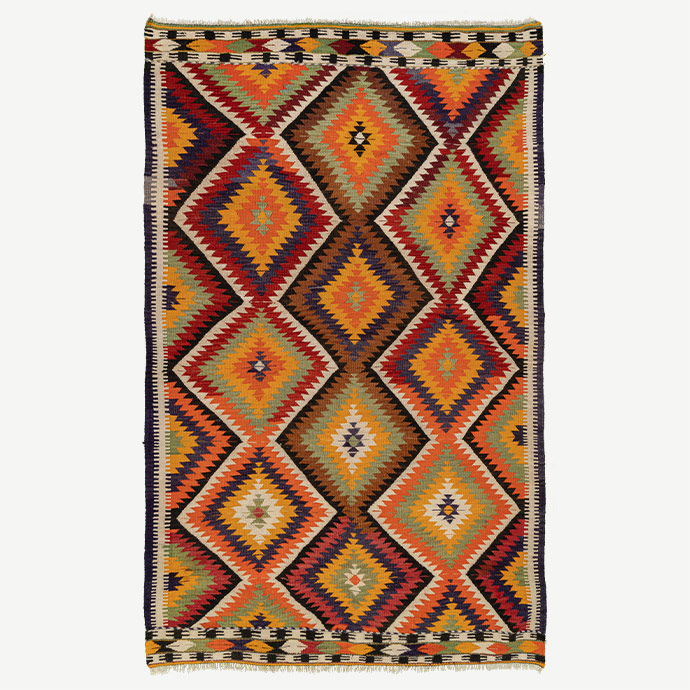 vintage antalya barak el dokuması kilim 3,60 m2 resmi