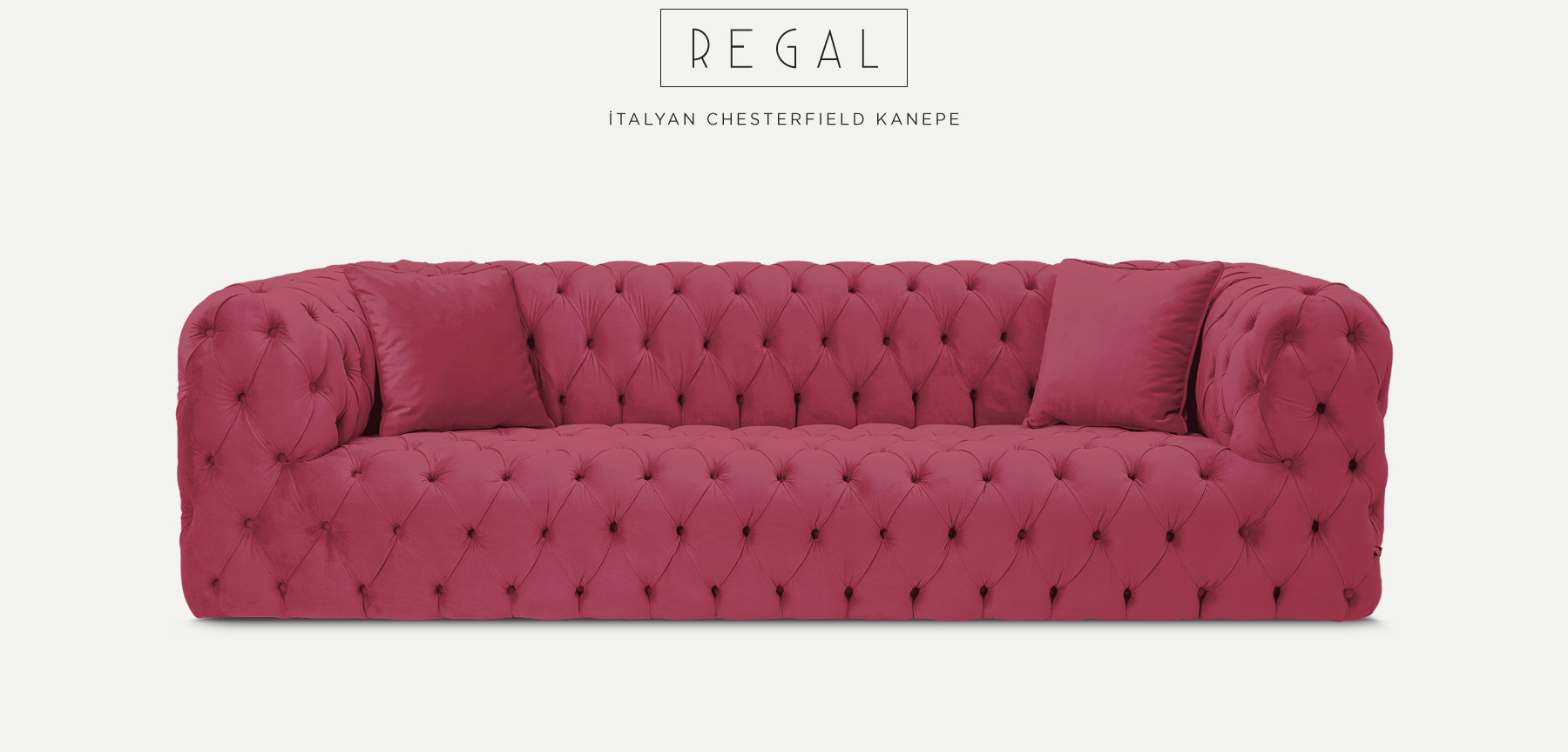 regal üçlü gülkurusu italyan chesterfıeld resmi